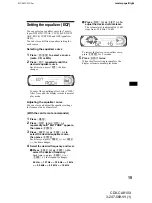 Предварительный просмотр 19 страницы Sony CDX-CA810X - Fm/am Compact Disc Player Operating Instructions Manual