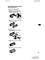 Предварительный просмотр 23 страницы Sony CDX-CA810X - Fm/am Compact Disc Player Operating Instructions Manual