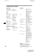 Предварительный просмотр 52 страницы Sony CDX-CA810X - Fm/am Compact Disc Player Operating Instructions Manual