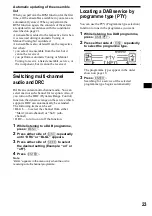 Предварительный просмотр 23 страницы Sony CDX-CA850 Operating Instructions Manual