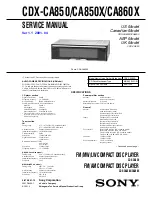 Sony CDX-CA850 Service Manual предпросмотр