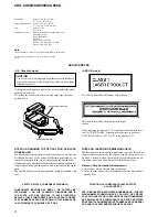 Предварительный просмотр 2 страницы Sony CDX-CA850 Service Manual