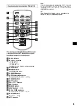 Предварительный просмотр 5 страницы Sony CDX-CA890X Operating Instructions Manual