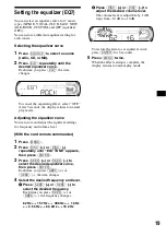 Предварительный просмотр 19 страницы Sony CDX-CA890X Operating Instructions Manual