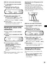 Предварительный просмотр 21 страницы Sony CDX-CA890X Operating Instructions Manual