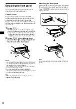 Preview for 8 page of Sony CDX-CA900 Operating Instructions Manual