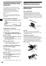 Preview for 26 page of Sony CDX-CA900 Operating Instructions Manual