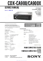 Sony CDX-CA900 Service Manual предпросмотр