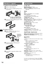 Preview for 44 page of Sony CDX CDX-GT210 Operating Instructions Manual