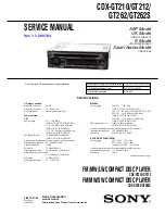 Sony CDX CDX-GT210 Service Manual preview