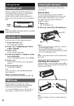 Предварительный просмотр 4 страницы Sony CDX-DAB6650 Operating Instructions Manual