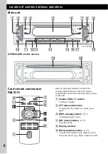 Предварительный просмотр 6 страницы Sony CDX-DAB6650 Operating Instructions Manual