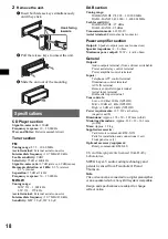 Предварительный просмотр 18 страницы Sony CDX-DAB6650 Operating Instructions Manual