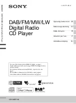 Предварительный просмотр 1 страницы Sony CDX-DAB700U Operating Instructions Manual