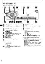 Предварительный просмотр 4 страницы Sony CDX-F5000 - Fm/am Compact Disc Player Operating Instructions Manual