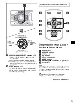 Предварительный просмотр 5 страницы Sony CDX-F5000 - Fm/am Compact Disc Player Operating Instructions Manual