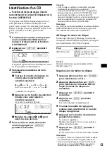 Предварительный просмотр 37 страницы Sony CDX-F5000 - Fm/am Compact Disc Player Operating Instructions Manual