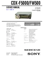 Sony CDX-F5000 - Fm/am Compact Disc Player Service Manual preview