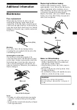 Предварительный просмотр 23 страницы Sony CDX-F5000C Operating Instructions Manual