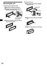 Предварительный просмотр 24 страницы Sony CDX-F5000C Operating Instructions Manual