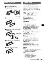 Предварительный просмотр 15 страницы Sony CDX-F50M Installation/Connection Operating Instructions Manual