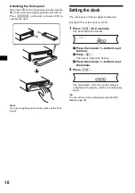 Предварительный просмотр 10 страницы Sony CDX-F5500  (XT-XM1) Operating Instruction