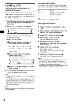 Предварительный просмотр 14 страницы Sony CDX-F5500  (XT-XM1) Operating Instruction