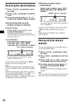 Предварительный просмотр 16 страницы Sony CDX-F5500  (XT-XM1) Operating Instruction