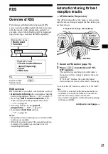 Предварительный просмотр 17 страницы Sony CDX-F5500  (XT-XM1) Operating Instruction