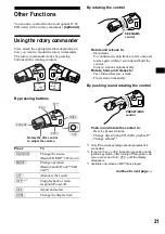 Предварительный просмотр 21 страницы Sony CDX-F5500  (XT-XM1) Operating Instruction