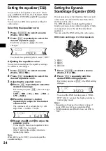 Предварительный просмотр 24 страницы Sony CDX-F5500  (XT-XM1) Operating Instruction