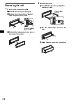 Предварительный просмотр 26 страницы Sony CDX-F5500  (XT-XM1) Operating Instruction