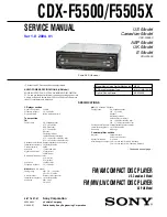 Sony CDX-F5500  (XT-XM1) Service Manual предпросмотр