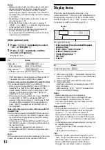 Предварительный просмотр 12 страницы Sony CDX-F5500X Operating Instructions Manual