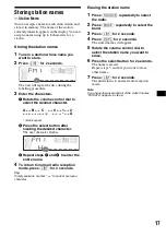 Предварительный просмотр 17 страницы Sony CDX-F5500X Operating Instructions Manual