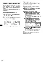 Предварительный просмотр 22 страницы Sony CDX-F5500X Operating Instructions Manual