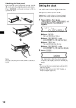 Предварительный просмотр 10 страницы Sony CDX-F5700 - Fm/am Compact Disc Player Operating Insructions