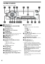 Предварительный просмотр 4 страницы Sony CDX-F5700X Operating Instructions Manual