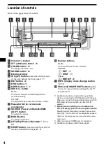 Предварительный просмотр 4 страницы Sony CDX-F5705X - Fm/am Compact Disc Player Operating Instructions Manual