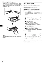 Предварительный просмотр 10 страницы Sony CDX-F5705X - Fm/am Compact Disc Player Operating Instructions Manual