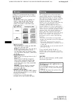 Preview for 2 page of Sony CDX-F5710 - Fm/am Compact Disc Player Operating Instructions Manual