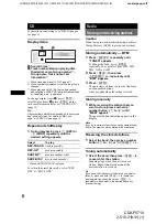 Preview for 8 page of Sony CDX-F5710 - Fm/am Compact Disc Player Operating Instructions Manual