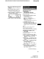 Preview for 9 page of Sony CDX-F5710 - Fm/am Compact Disc Player Operating Instructions Manual