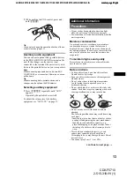 Preview for 13 page of Sony CDX-F5710 - Fm/am Compact Disc Player Operating Instructions Manual