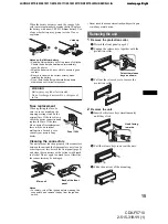 Preview for 15 page of Sony CDX-F5710 - Fm/am Compact Disc Player Operating Instructions Manual