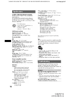 Preview for 16 page of Sony CDX-F5710 - Fm/am Compact Disc Player Operating Instructions Manual