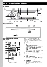 Preview for 6 page of Sony CDX-F605X - Fm/am Compact Disc Player Operating Instructions Manual