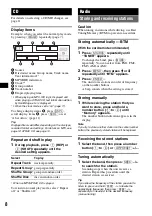 Preview for 8 page of Sony CDX-F605X - Fm/am Compact Disc Player Operating Instructions Manual