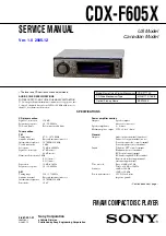 Sony CDX-F605X - Fm/am Compact Disc Player Service Manual предпросмотр