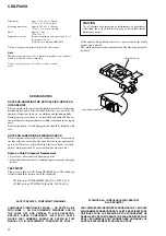 Предварительный просмотр 2 страницы Sony CDX-F605X - Fm/am Compact Disc Player Service Manual